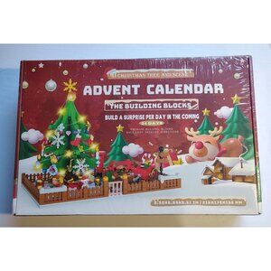Christmas Tree Scene Advent Calendar Building Blocks Set Build Surprise 24 days